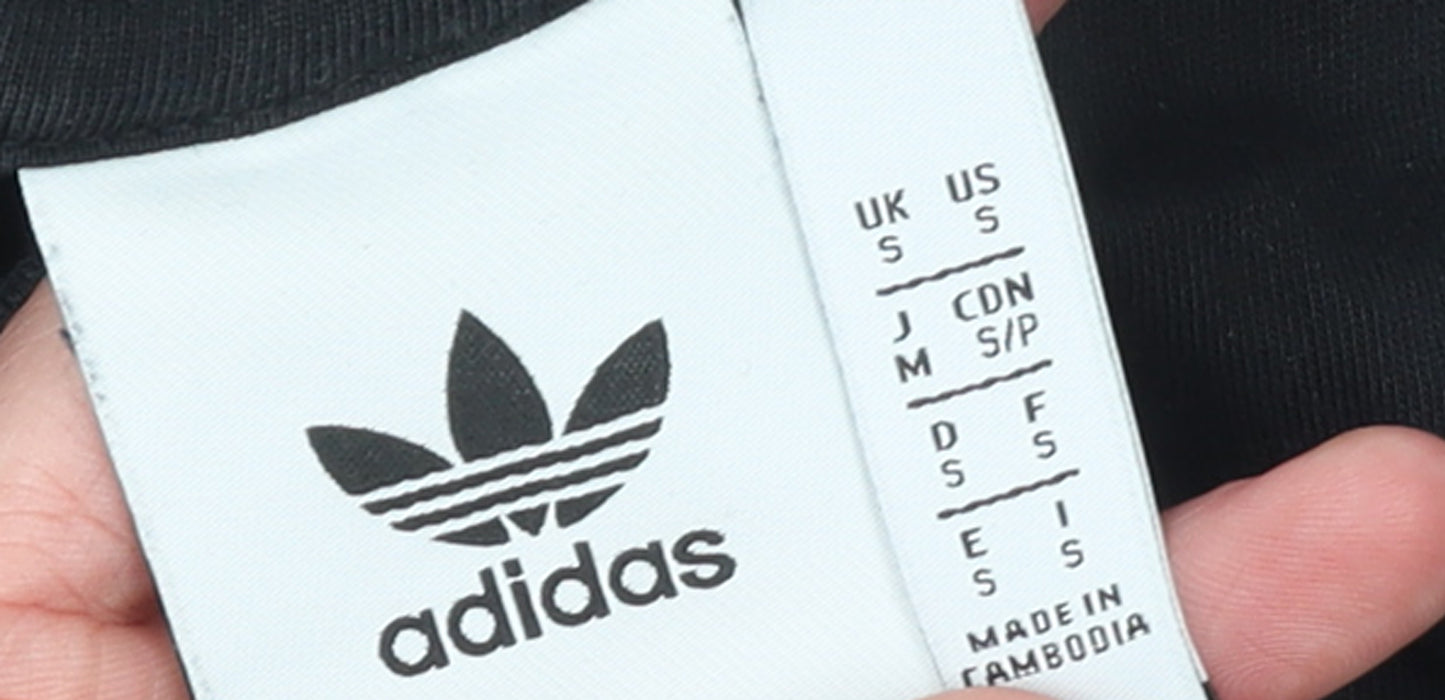 adidas Men’s Black Graphic Cotton T-Shirt Size S Regular Fit