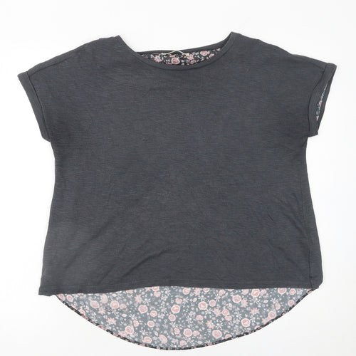 Marks and Spencer Women’s Grey Floral Back Tunic T-Shirt Size 12