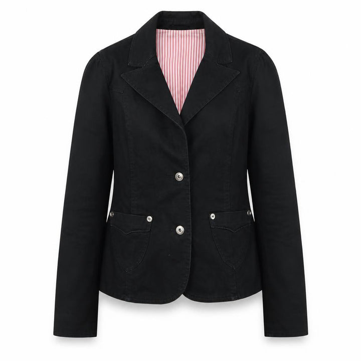 Miss Selfridge Women Black Size 12 Cotton Blend Suit Jacket