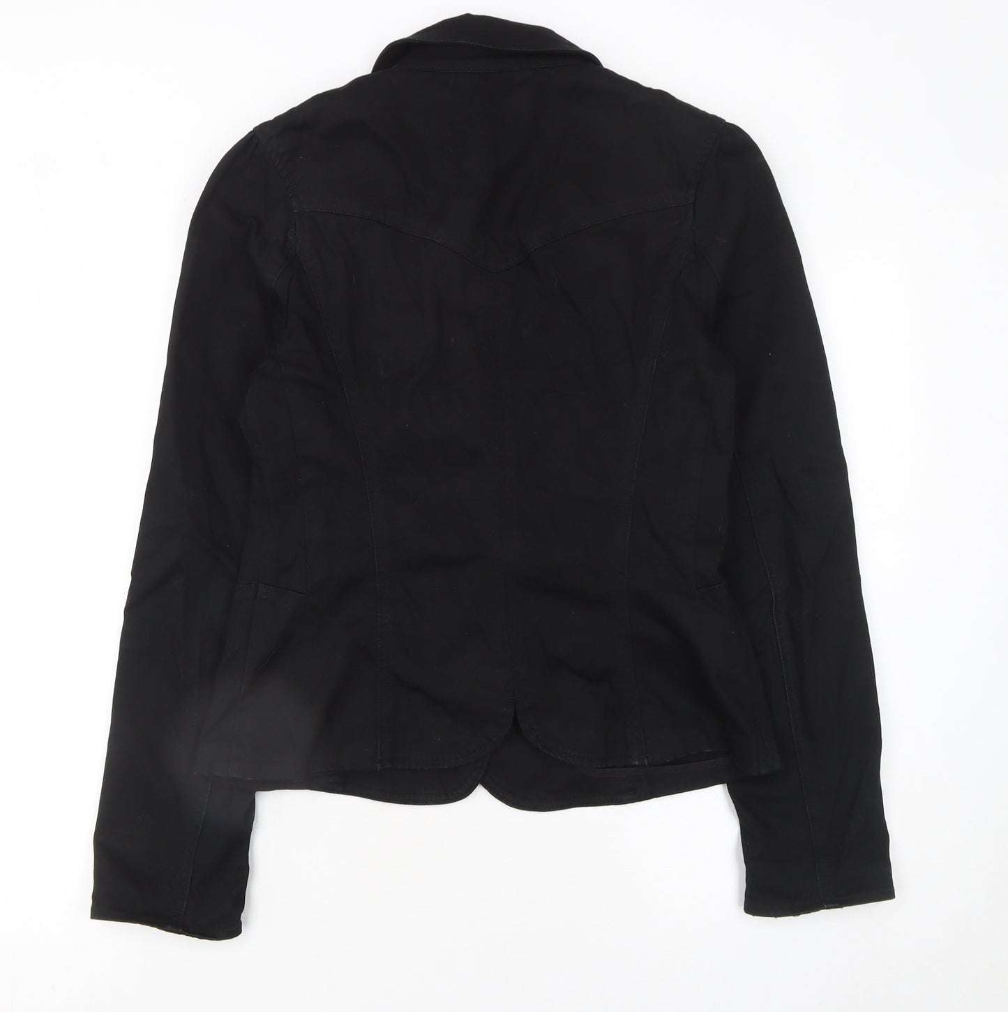 Miss Selfridge Women Black Size 12 Cotton Blend Suit Jacket