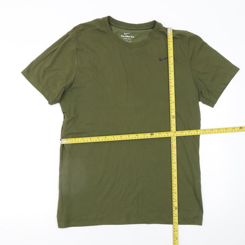 Nike Men's Green Dri-Fit Short Sleeve Crew Neck T-Shirt M
