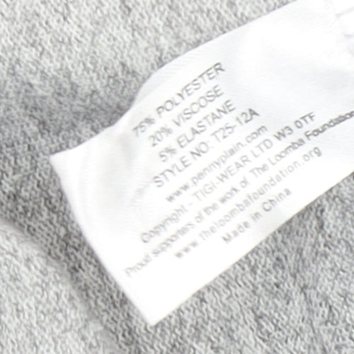 TIGI Women’s Grey Floral Knit Button Cardigan Size 8