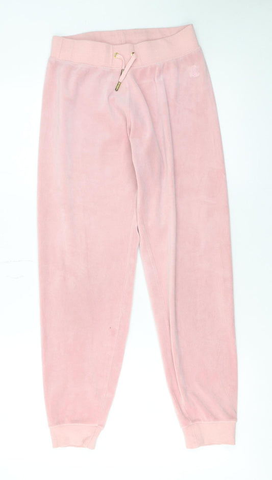 Juicy Couture Women's Pink Velour Jogger Trousers XS
