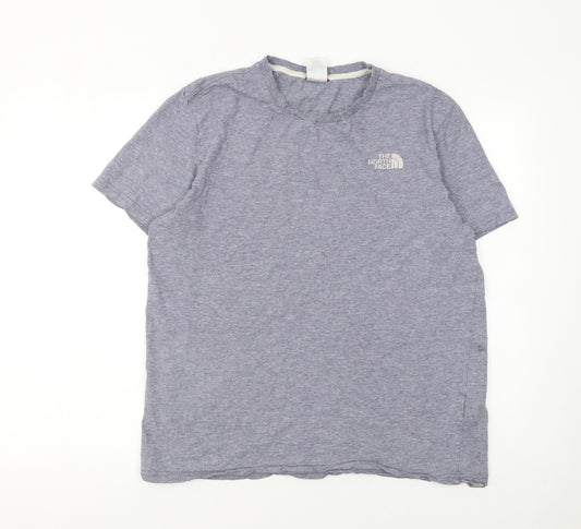The North Face Men's Blue Medium Logo Graphic Cotton T-Shirt