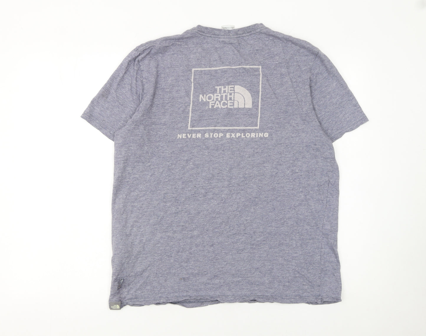 The North Face Men's Blue Medium Logo Graphic Cotton T-Shirt