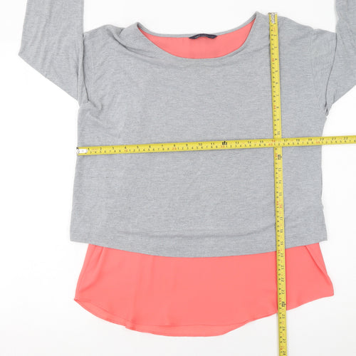 Marks and Spencer Women’s Grey Tunic Blouse Size 12 3/4 Sleeve Relaxed Fit