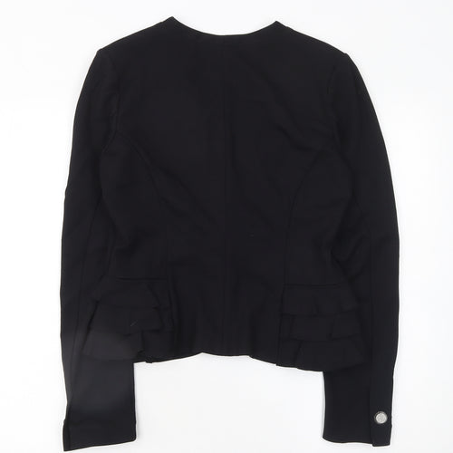 Fornarina Women's Black L Slim Fit Two-Button Tailored Blazer Jacket