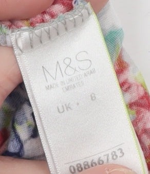 Marks and Spencer Womens Multicoloured Floral Tunic Blouse Size 8