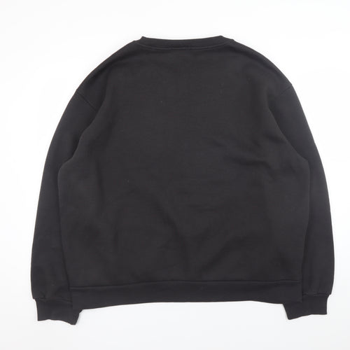 DAZY Men's Black Graphic Rock Eagle Crew Neck Sweatshirt XL