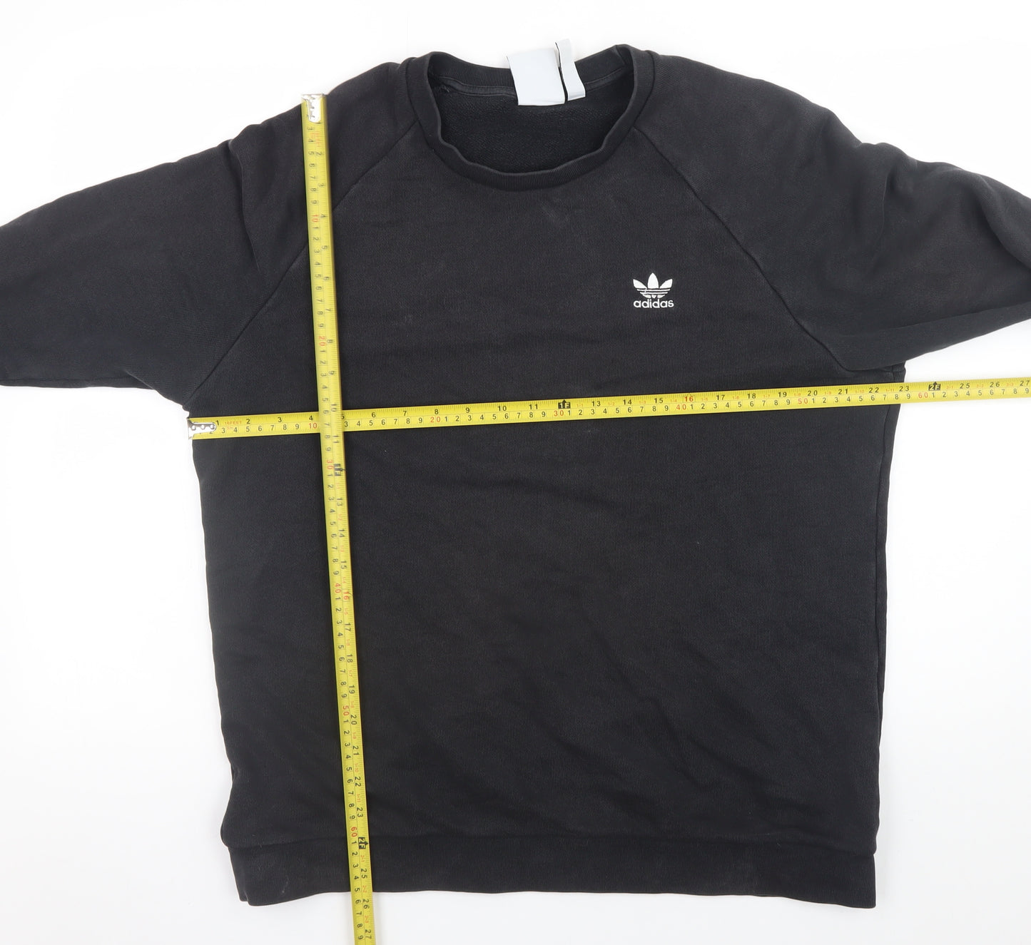 Adidas Men's Black Crew Neck Pullover Sweatshirt L Regular Fit