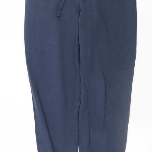 Marks and Spencer Women Navy Blue Size 8 Regular Jogger Trousers