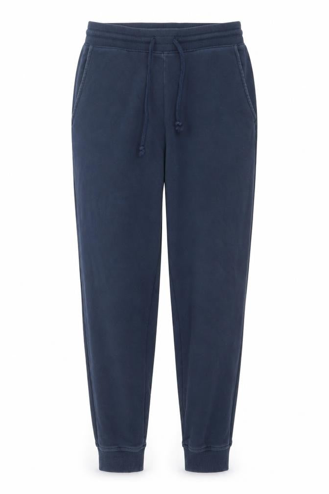 Front view of Marks & Spencer Women Navy Blue, size 8, Regular Jogger Trousers