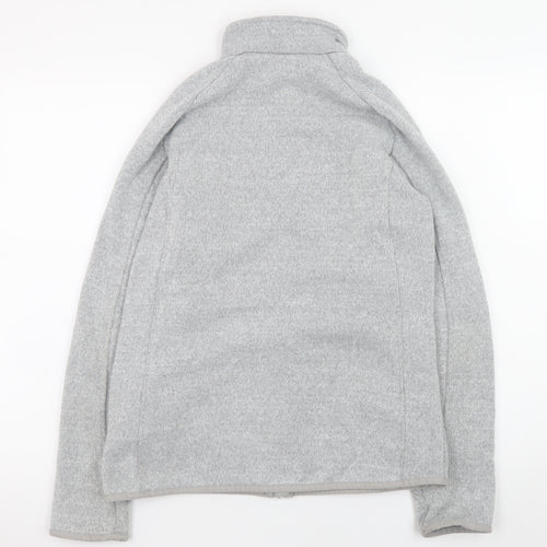 Quechua Men Grey Fleece Full Zip Outdoor Jacket Size L