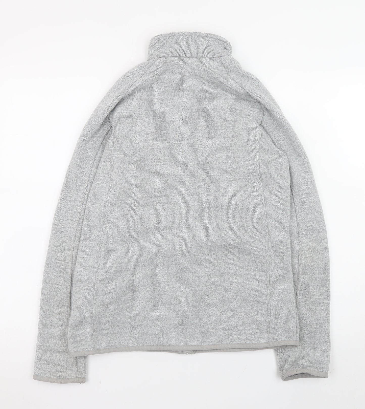 Quechua Men Grey Fleece Full Zip Outdoor Jacket Size L