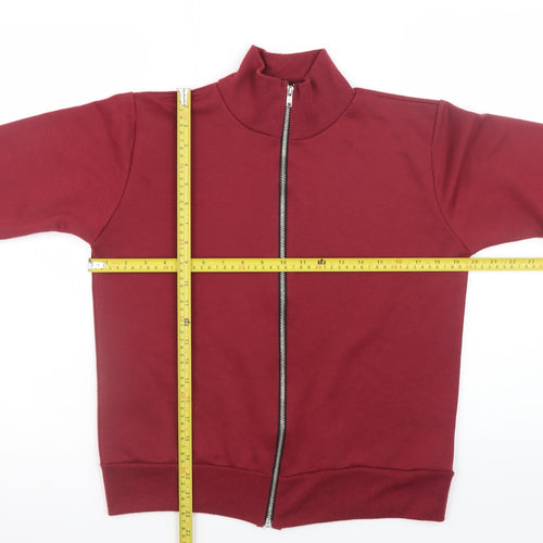 Boohoo Women’s Red Full Zip Basic Jacket Size M