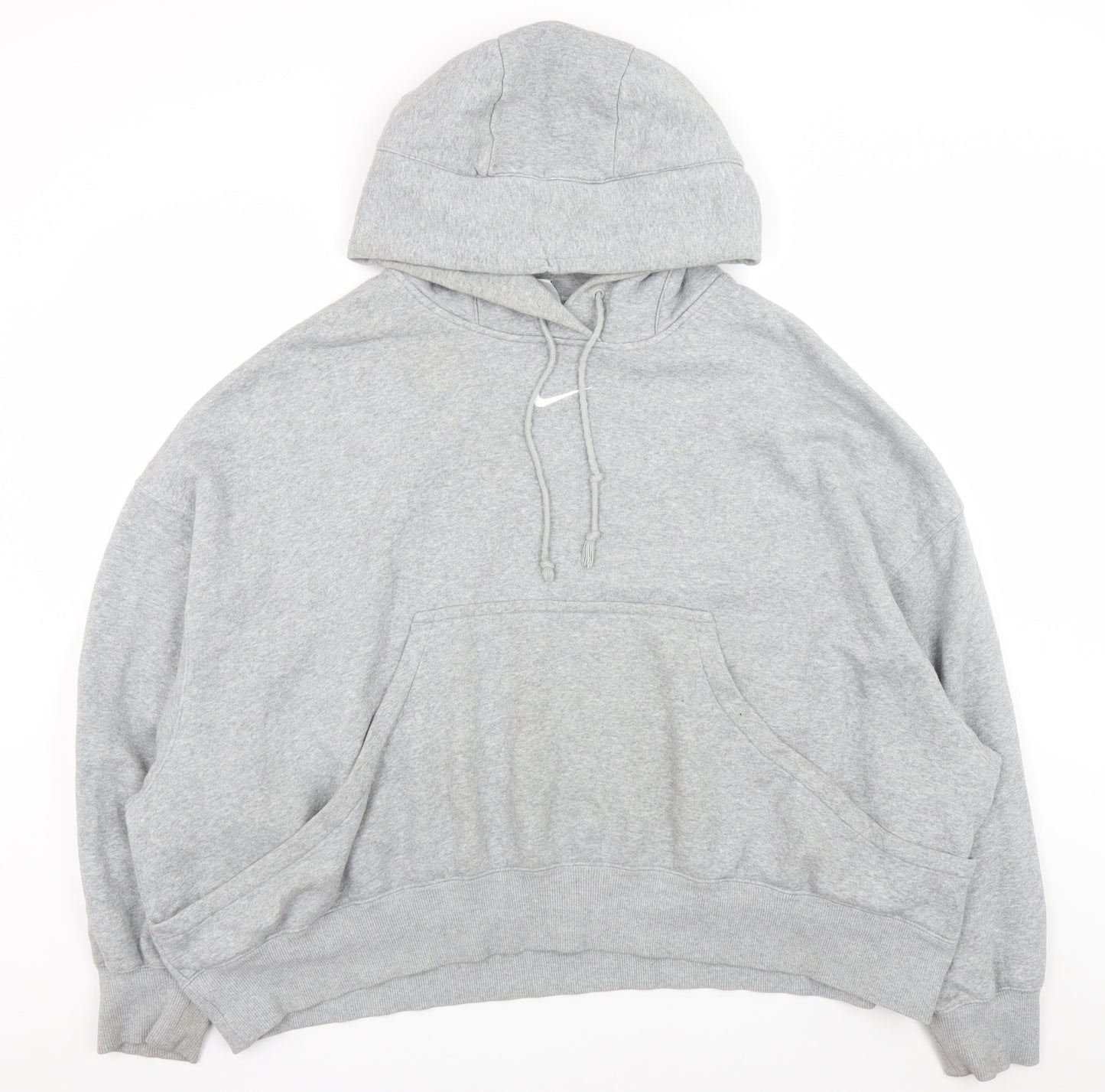 Nike Men's Grey XL Pullover Hoodie Relaxed Fit Fleece Sweatshirt