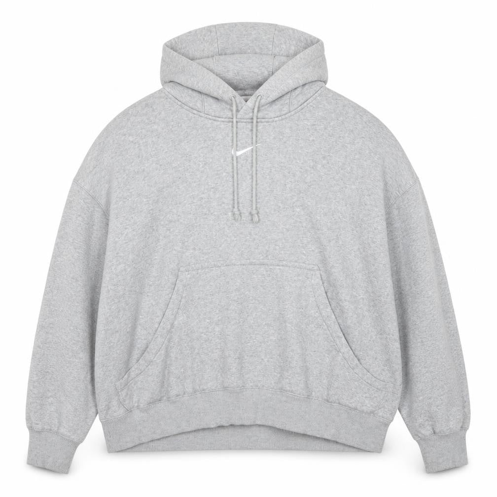 Nike Men's Grey XL Pullover Hoodie Relaxed Fit Fleece Sweatshirt