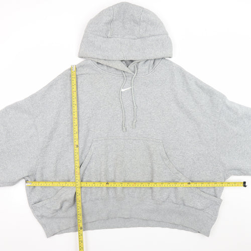 Nike Men's Grey XL Pullover Hoodie Relaxed Fit Fleece Sweatshirt