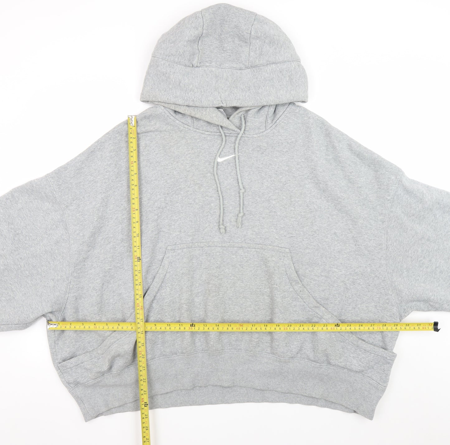 Nike Men's Grey XL Pullover Hoodie Relaxed Fit Fleece Sweatshirt