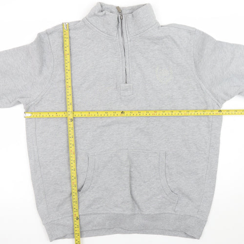 Atlantic Bay Men’s Grey 1/4 Zip Pullover Sweatshirt L