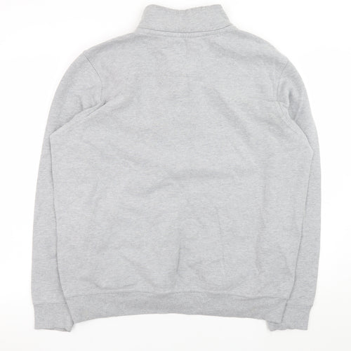 Atlantic Bay Men’s Grey 1/4 Zip Pullover Sweatshirt L