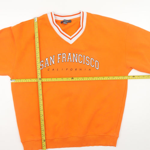 Primark Mens Orange V-Neck San Francisco Sweatshirt XS