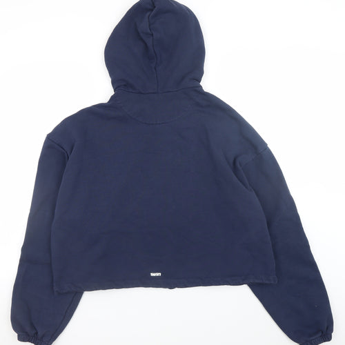 Twin Unisex Blue Full Zip Relaxed Fit Hoodie One Size