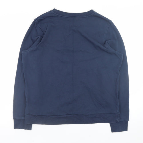 Marks and Spencer Womens Navy Blue Cotton Crew Neck Sweatshirt UK 16