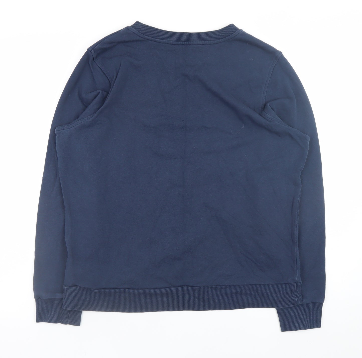 Marks and Spencer Womens Navy Blue Cotton Crew Neck Sweatshirt UK 16