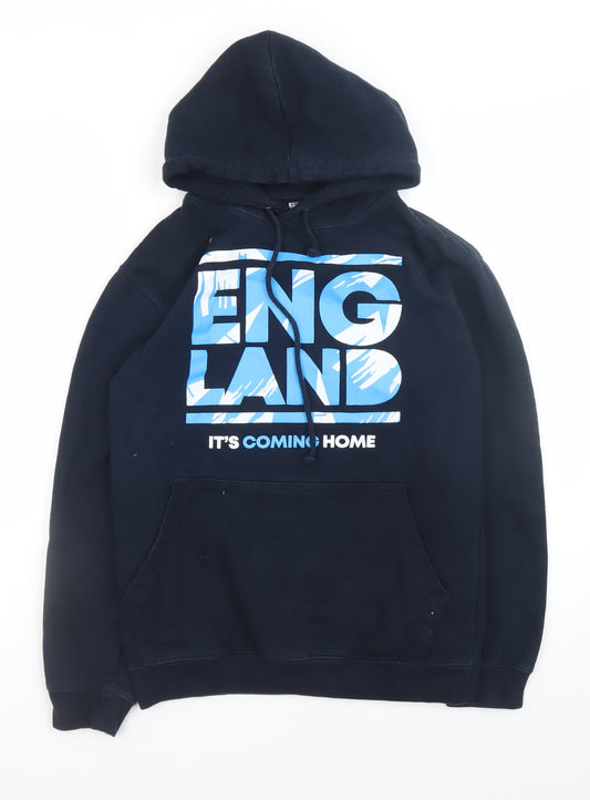 Sports Direct Men's Blue England Hoodie XS Pullover Fleece Hooded Sweatshirt