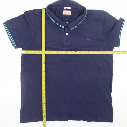 Tommy Hilfiger Men’s Blue 2XL Classic Cotton Short Sleeve Polo Shirt