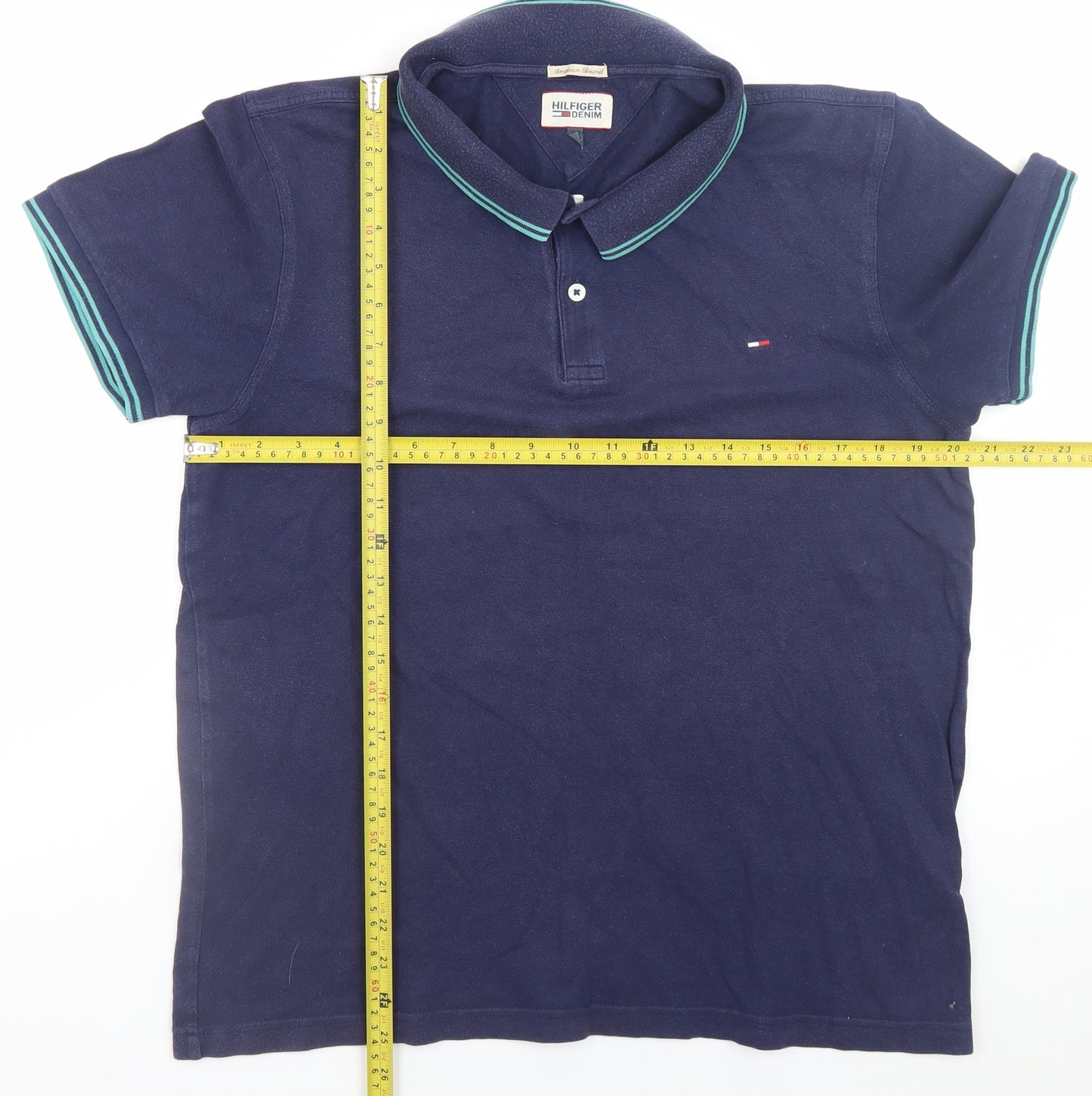 Tommy Hilfiger Men’s Blue 2XL Classic Cotton Short Sleeve Polo Shirt