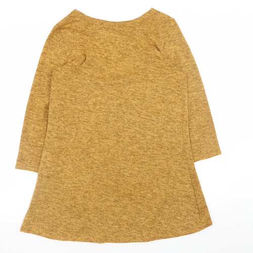 Saloos Women Brown A-Line Knit Dress Size 14 3/4 Sleeve