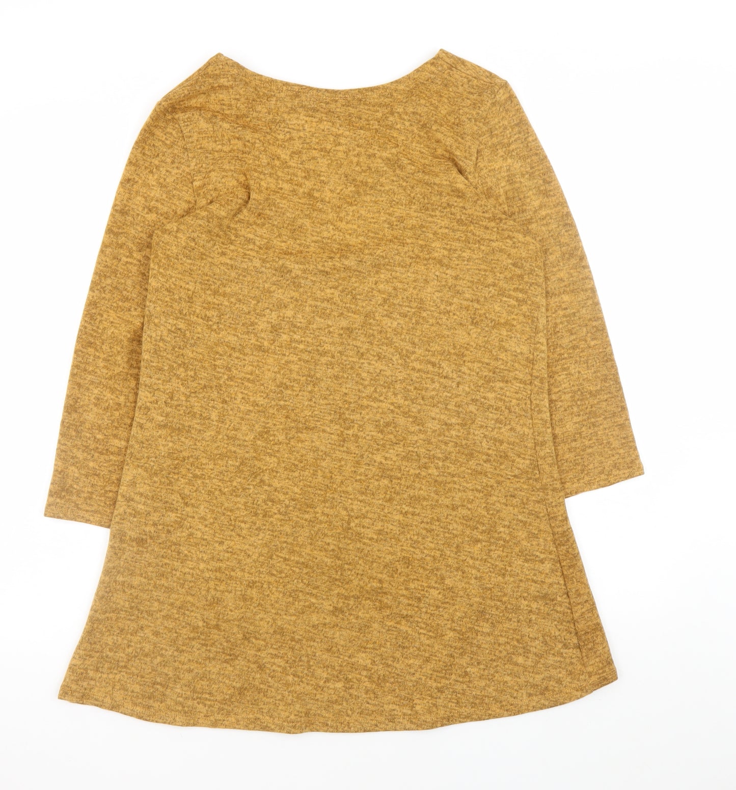 Saloos Women Brown A-Line Knit Dress Size 14 3/4 Sleeve