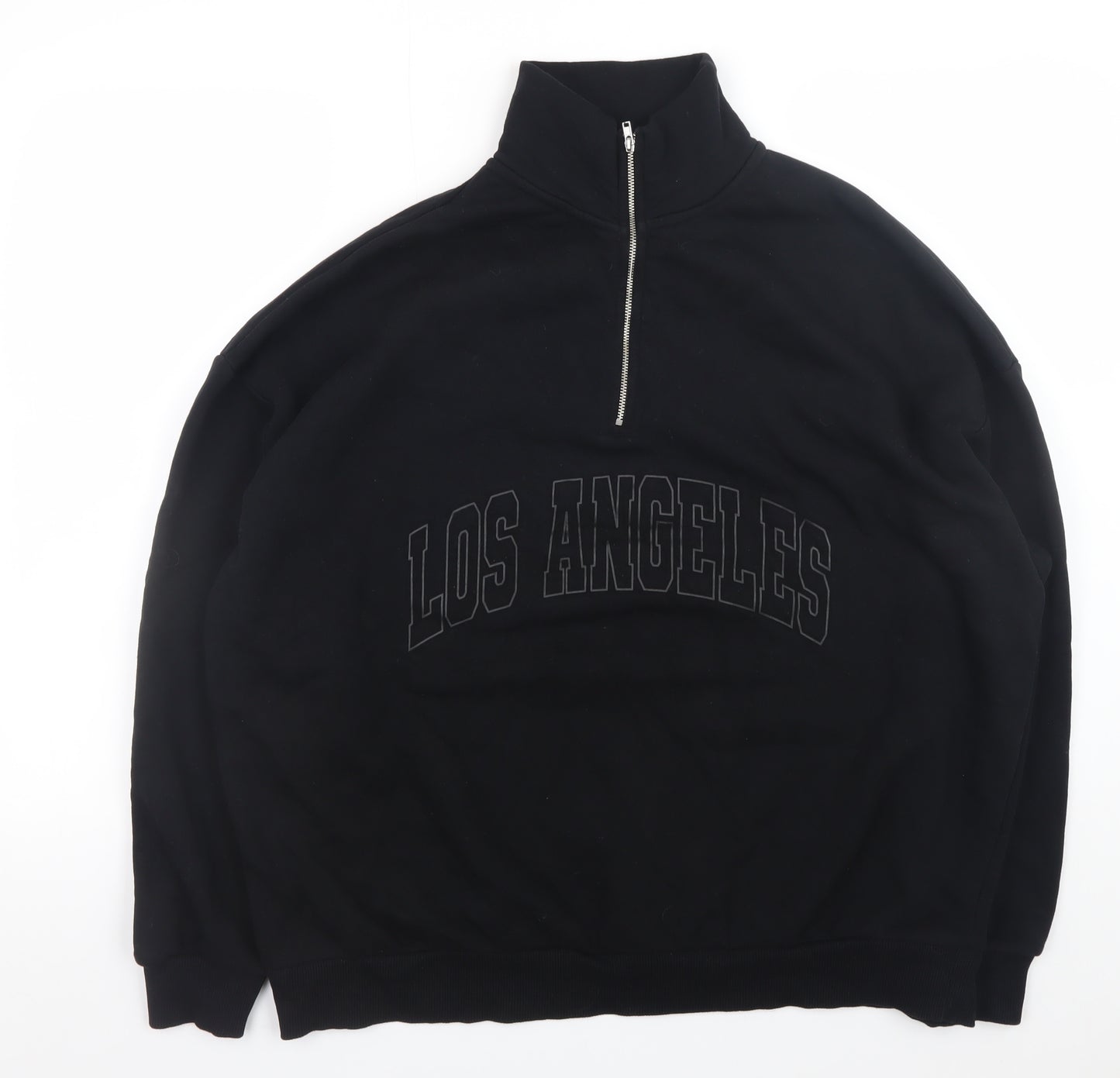 Primark Women’s Black 1/4 Zip Los Angeles Sweatshirt Size M 12-14
