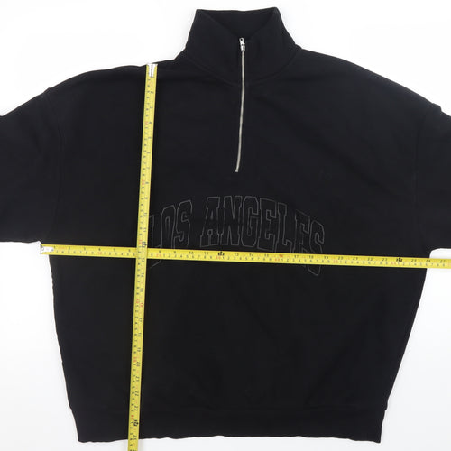 Primark Women’s Black 1/4 Zip Los Angeles Sweatshirt Size M 12-14