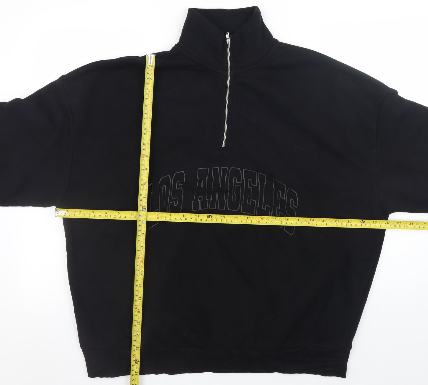 Primark Women’s Black 1/4 Zip Los Angeles Sweatshirt Size M 12-14