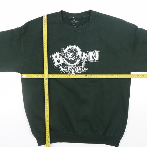 Red Temple Prayer Women Green Pullover Sweatshirt M Born Weird Graphic