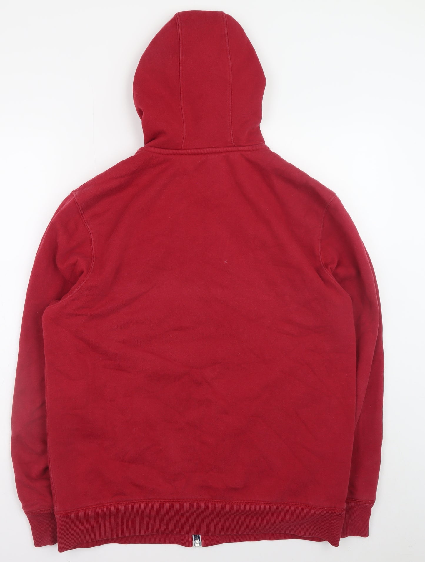 CARTELO Men Red Full Zip Hoodie XL Regular Fit Fleece Hooded Sweatshirt