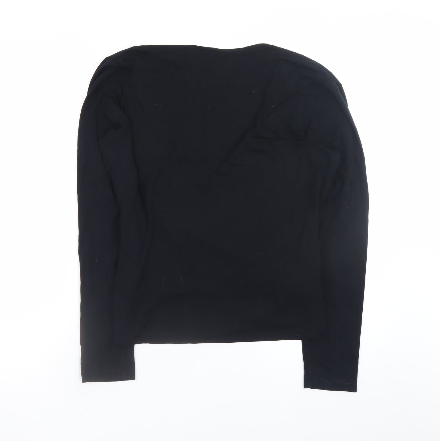 Marks and Spencer Womens Black Wrap Blouse Long Sleeve Size 16