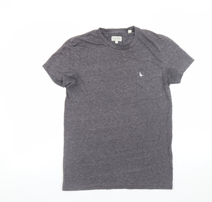 Jack Wills Men's Grey XS Crew Neck Cotton Short Sleeve T-Shirt