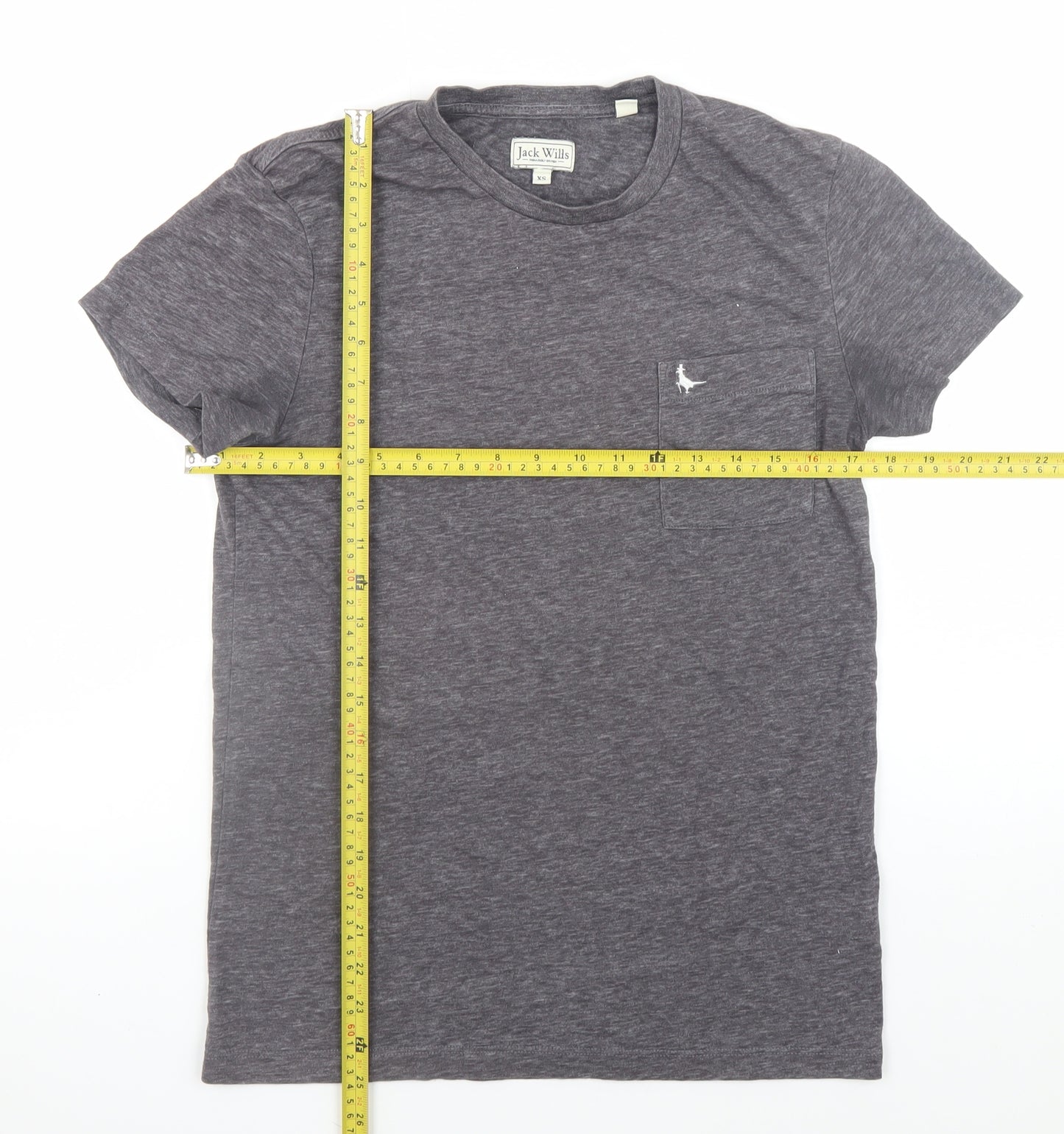 Jack Wills Men's Grey XS Crew Neck Cotton Short Sleeve T-Shirt