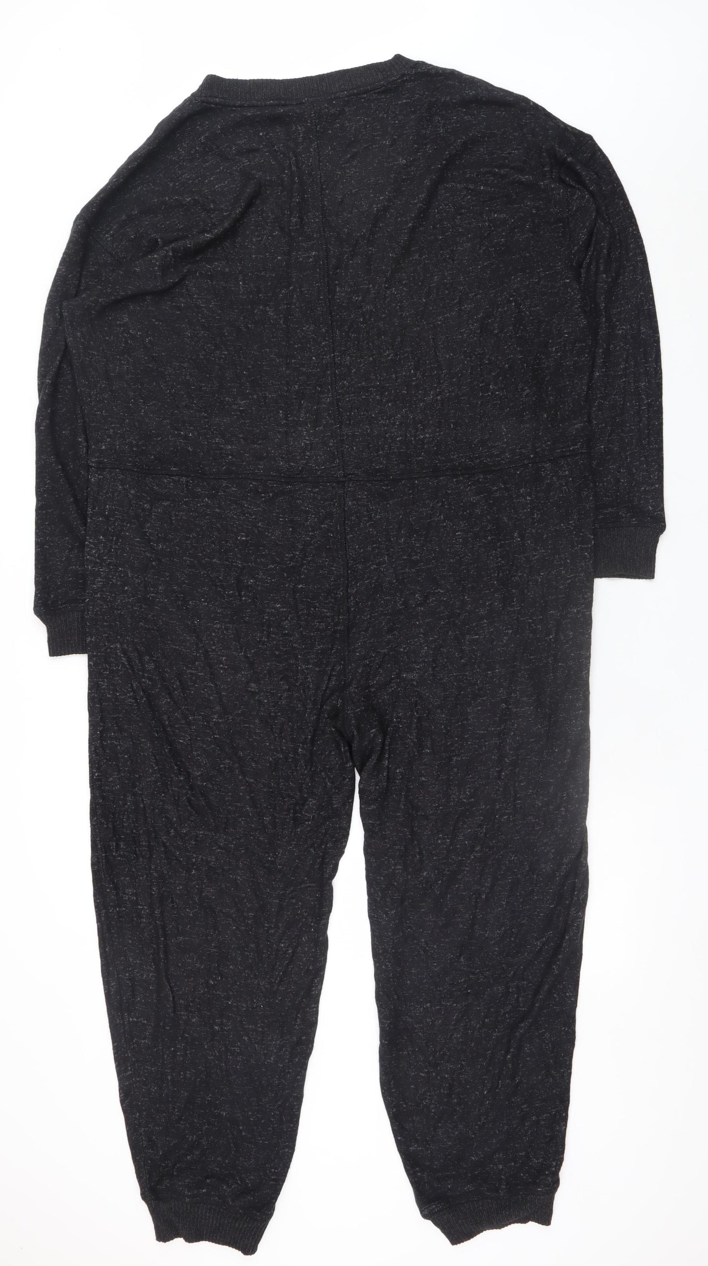 Hush Womens Black Viscose Blend Long Sleeve Jumpsuit L