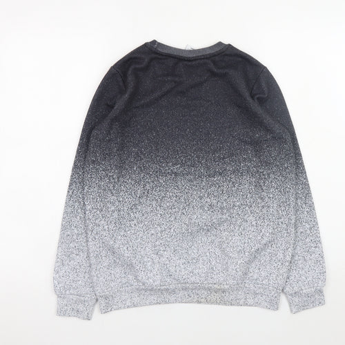 Hype Boys Black Gradient Logo Pullover Sweatshirt 11-12 Years