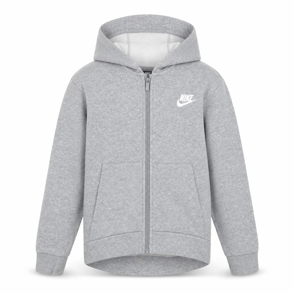Nike Boys Grey Full Zip Fleece Hoodie Size 146cm Regular Fit