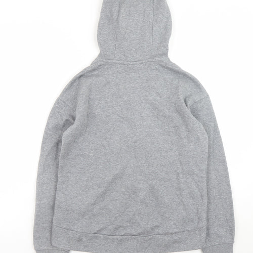 Nike Boys Grey Full Zip Fleece Hoodie Size 146cm Regular Fit