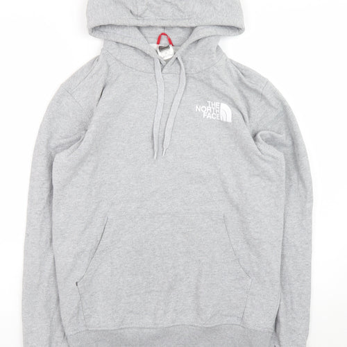 The North Face Men's Grey Pullover Hoodie S Graphic Japan Design