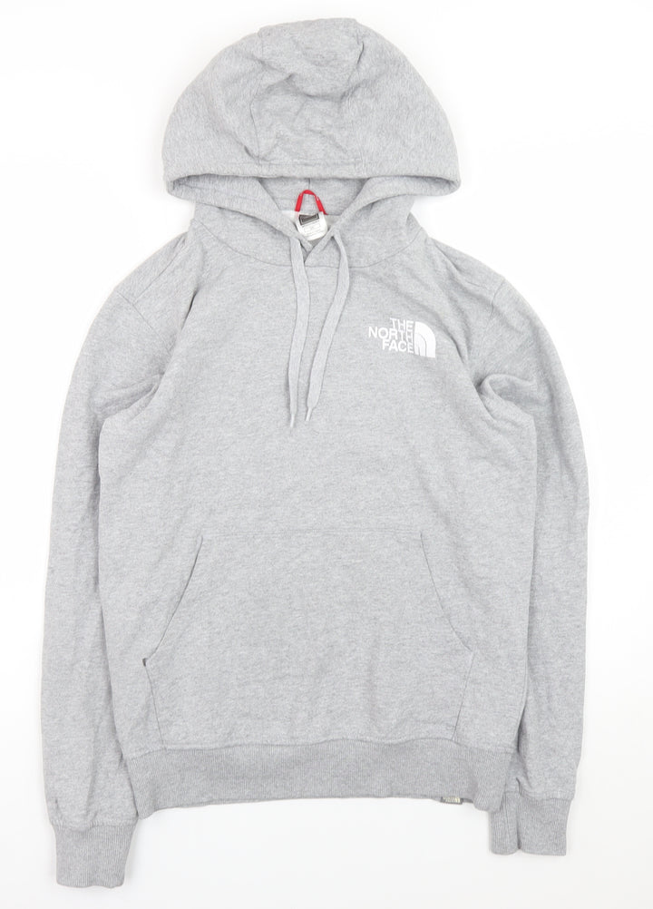 The North Face Men's Grey Pullover Hoodie S Graphic Japan Design