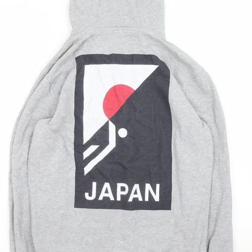 The North Face Men's Grey Pullover Hoodie S Graphic Japan Design