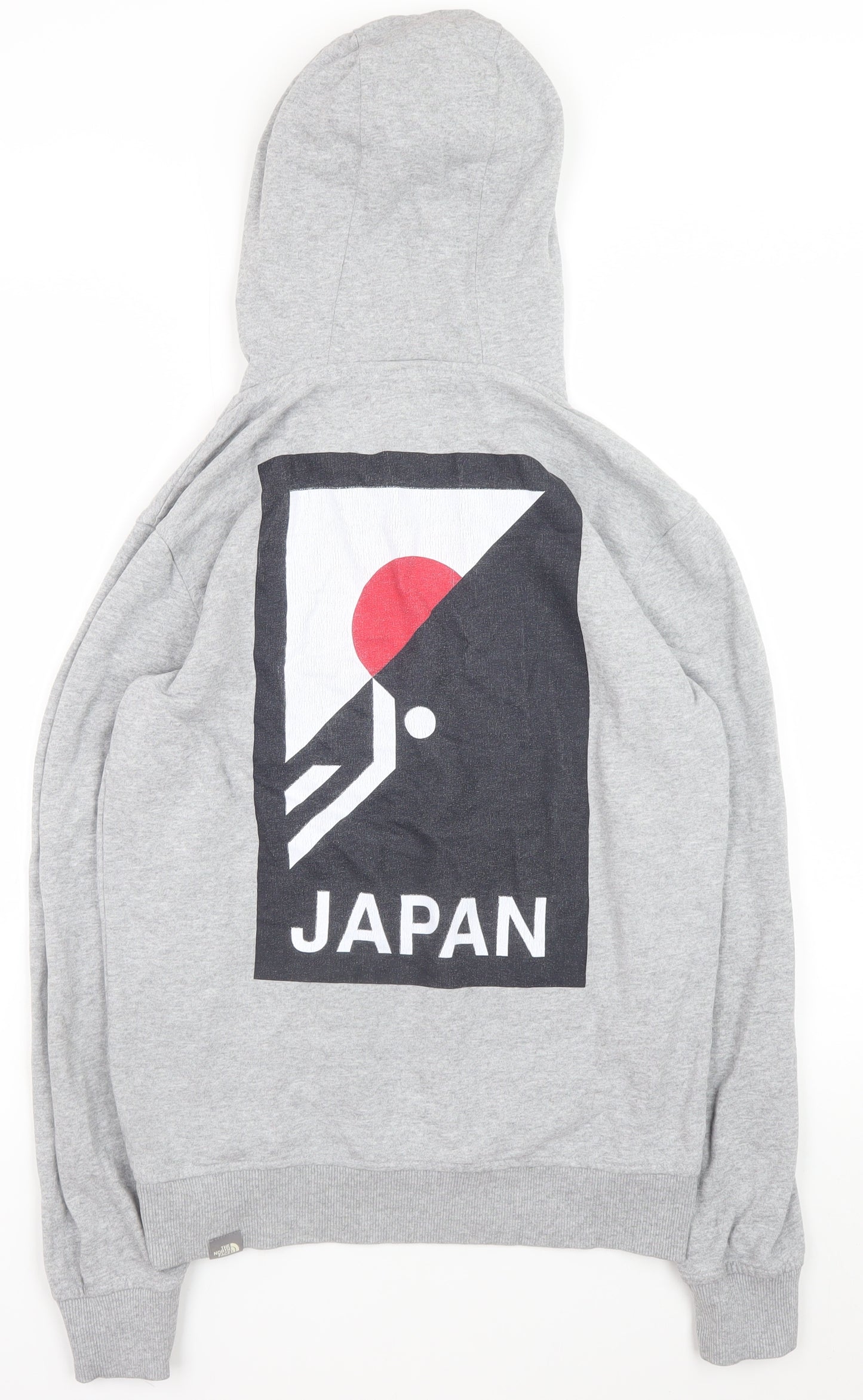 The North Face Men's Grey Pullover Hoodie S Graphic Japan Design